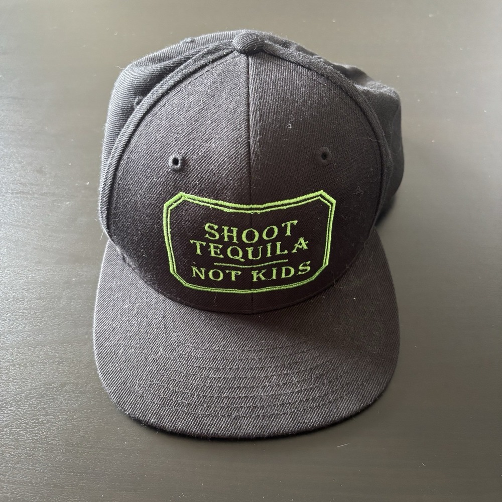 Shoot Tequila, Not Kids SnapBack Hat Black Statement Hat OSFM